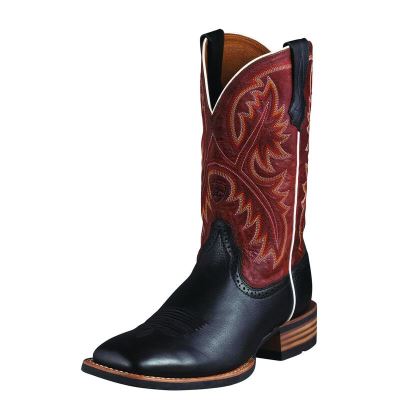 Ariat Quickdraw Siyah / Kırmızı Western Csizma Erkek (27891-437)